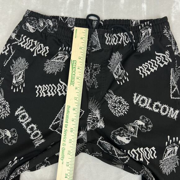 Volcom Pants Mens Small Black Elastic Waist Artist Vaderetro Skater Punk Y2K - Picture 5 of 12